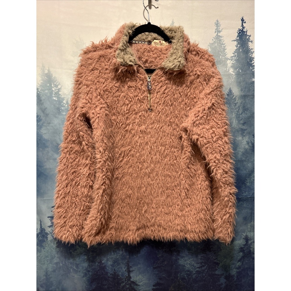 Southern‎ Fried Chics Half Zip Sherpa Pullover , Super Soft,  Medium